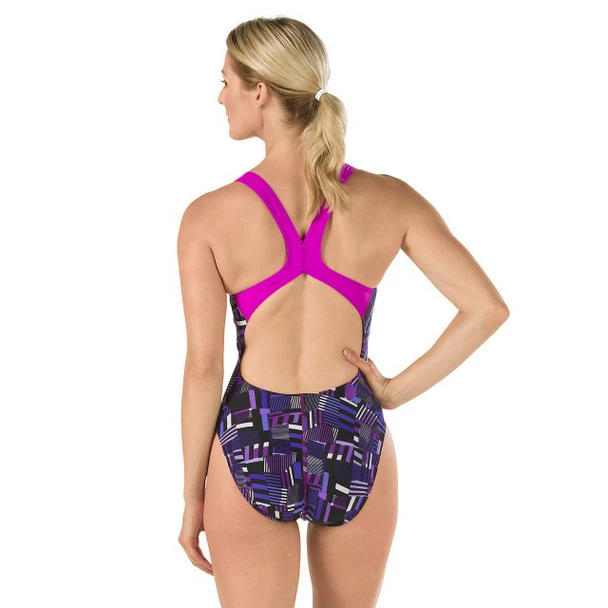 Speedo Women's Trippy Stripe Drop Back Swimsuit - 2017 5 Speedo Women's Trippy Stripe Drop Back Swimsuit - 2017 - Image 3