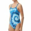 TYR Women's Bohemian Durafast Elite Diamondfit Swimsuit - 2022 -Women's Swim Sales blue 46233.1628621019